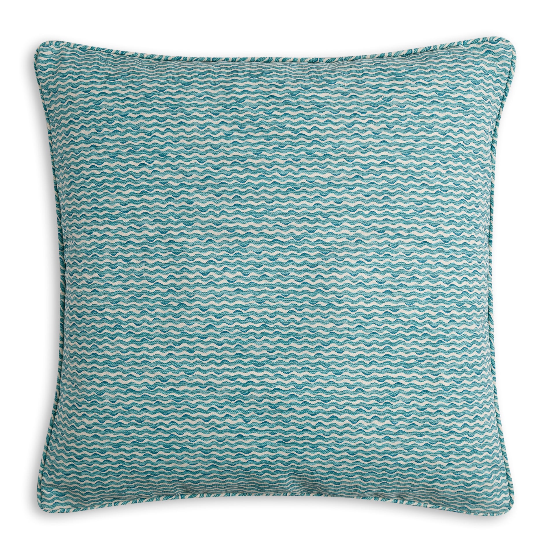 Square Outdoor Cushion in Teal Popple