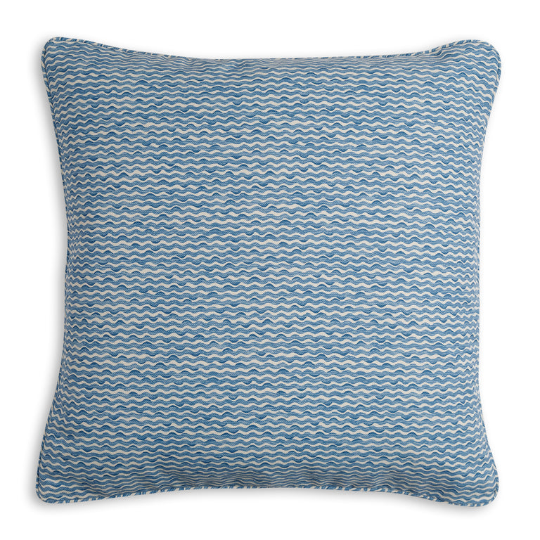 Square Outdoor Cushion in Blue Popple