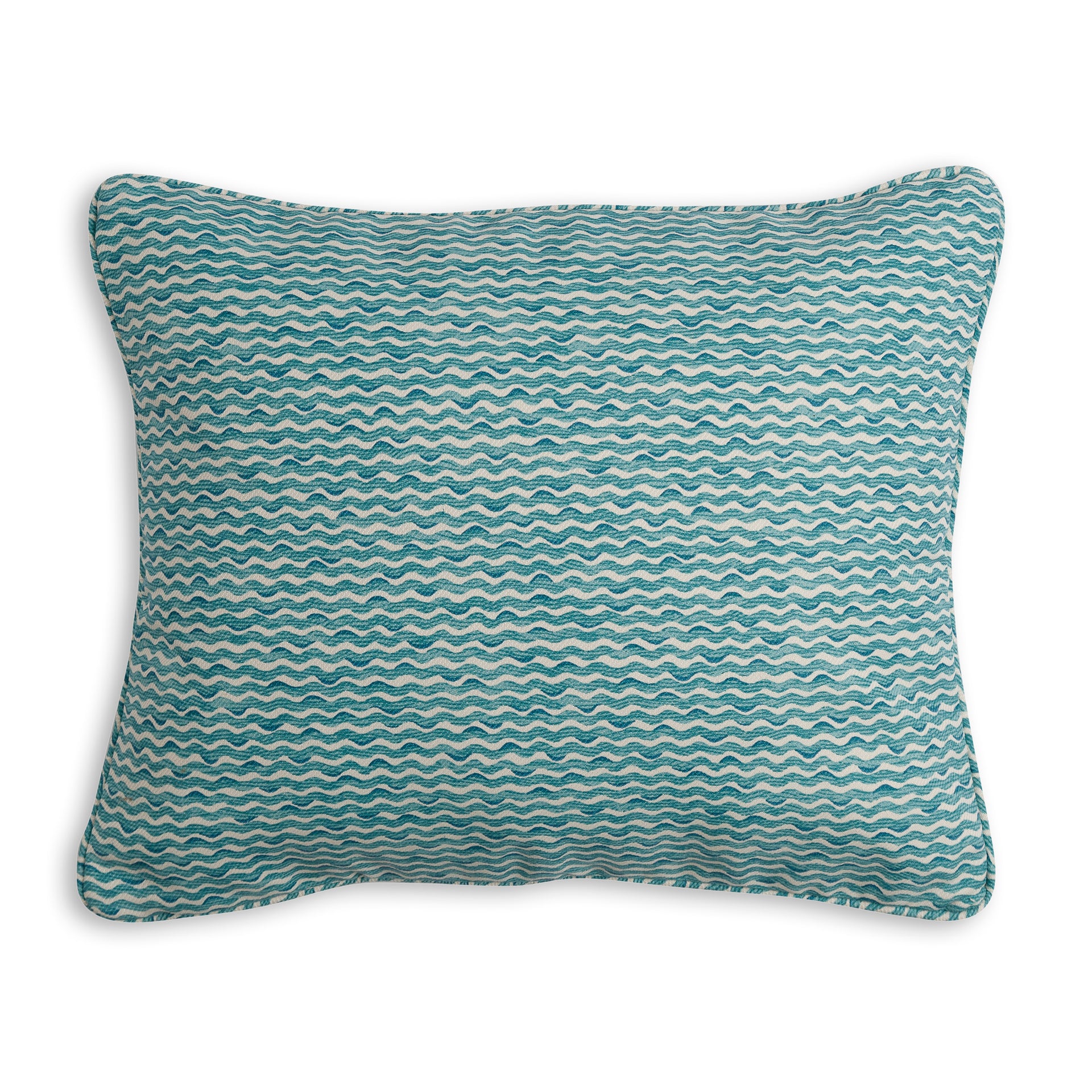 Oblong Outdoor Cushion in Teal Popple