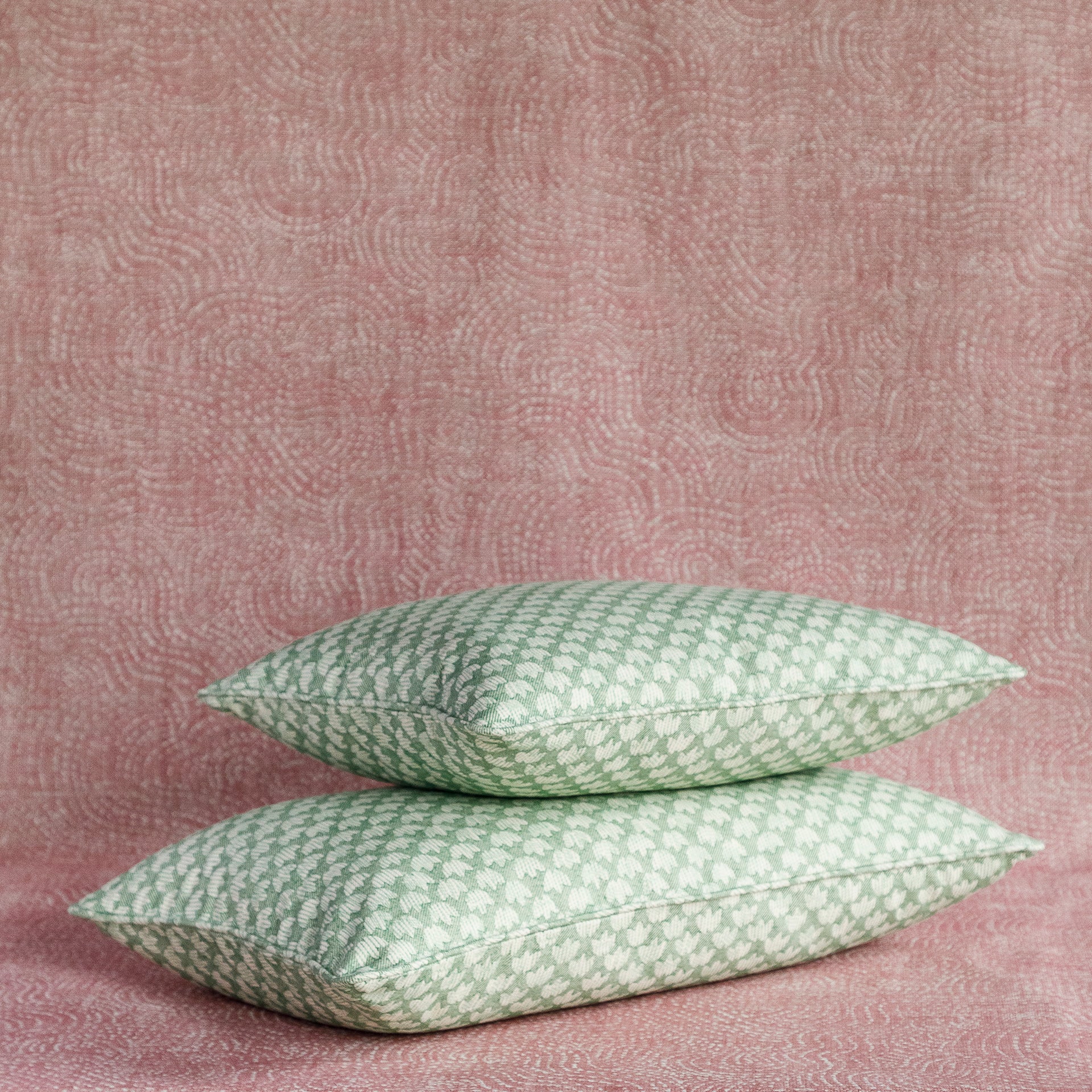 Oblong Cushion in Green Eythorne