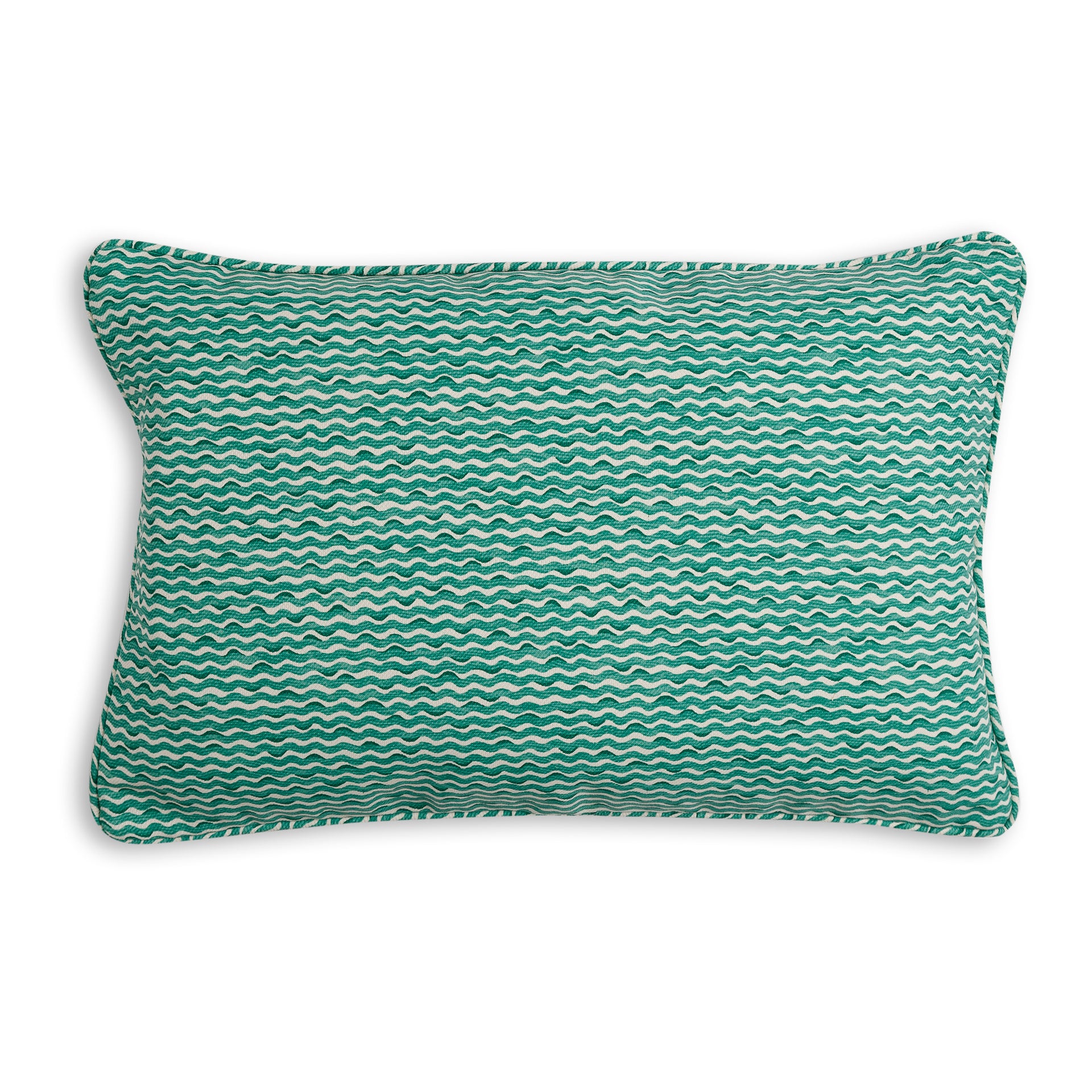 Oblong Outdoor Cushion in Green Popple