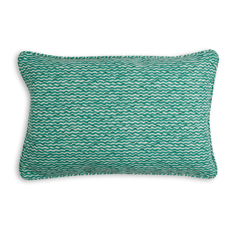 Oblong Outdoor Cushion in Green Popple