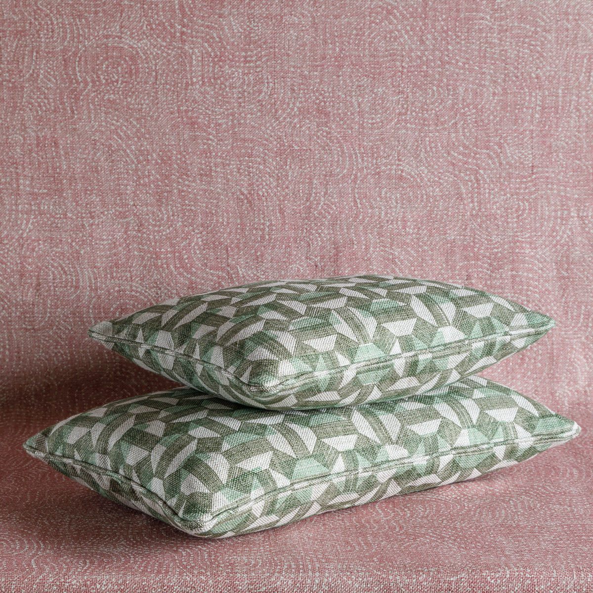 Square Cushion in Green Salina