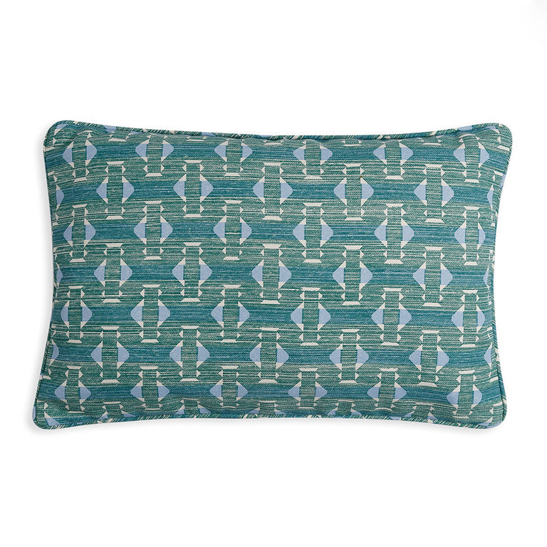 Oblong Outdoor Cushion in Green Sicily