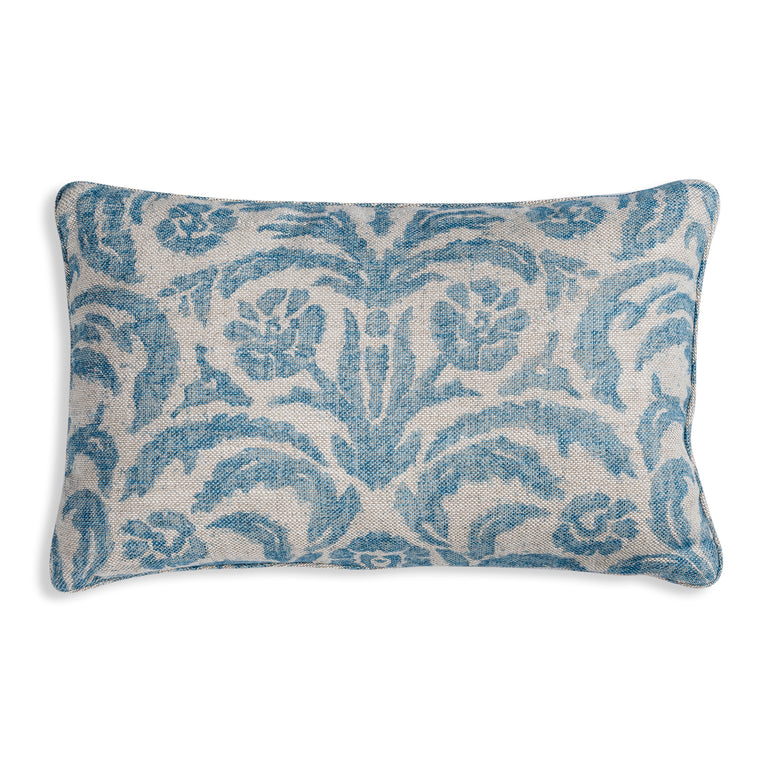 Oblong Cushion in Light Blue Marlborough