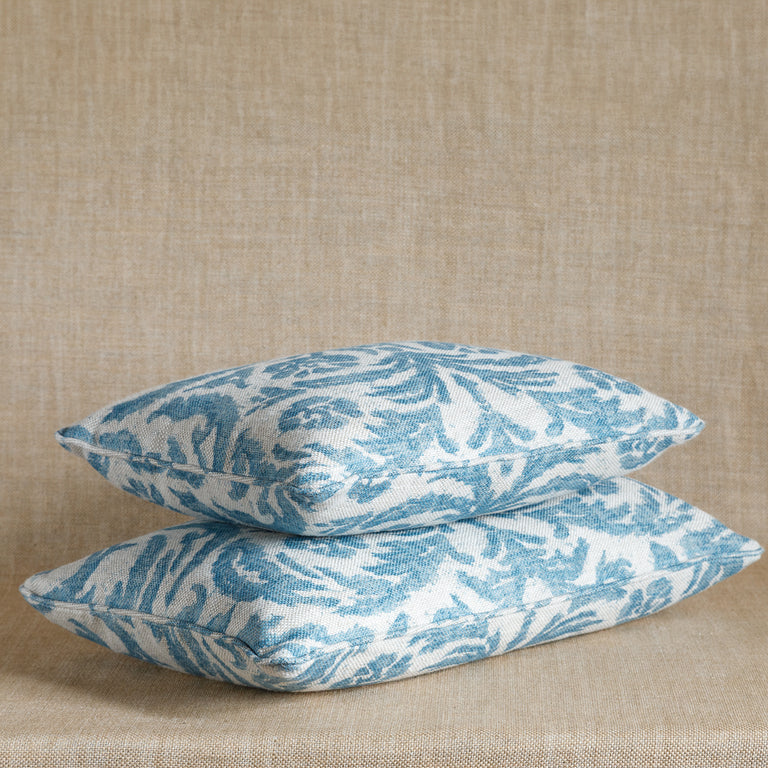 Oblong Cushion in Light Blue Marlborough