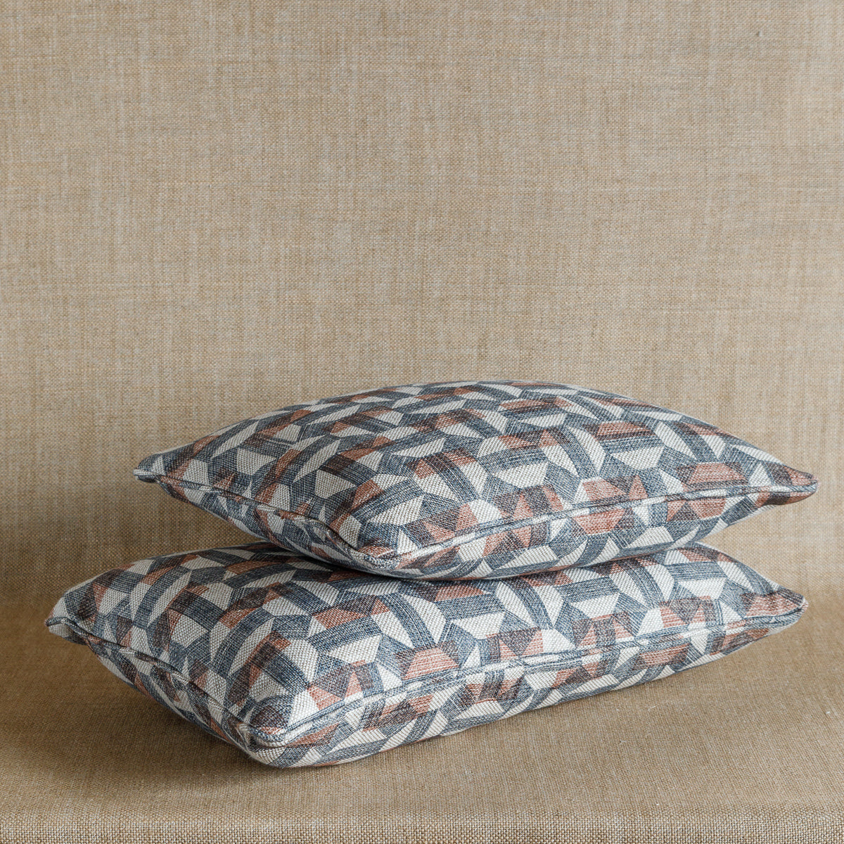Oblong Cushion in Neutral Salina