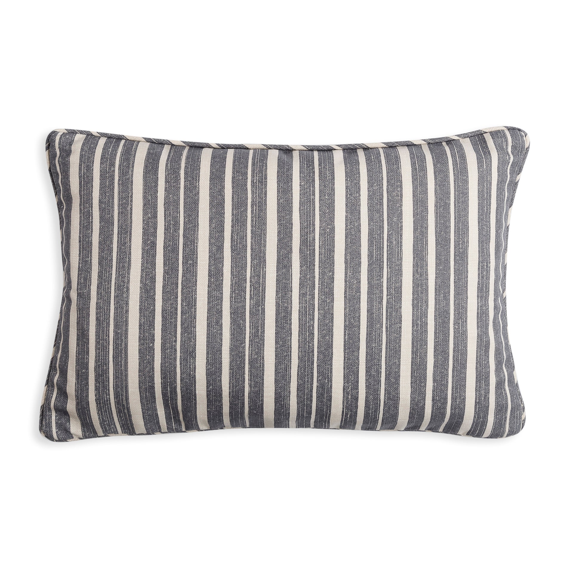 Oblong Outdoor Cushion in Neutral York Stripe