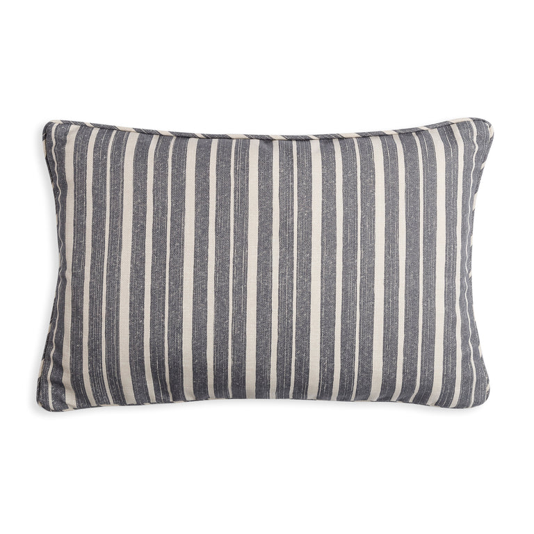 Oblong Outdoor Cushion in Neutral York Stripe