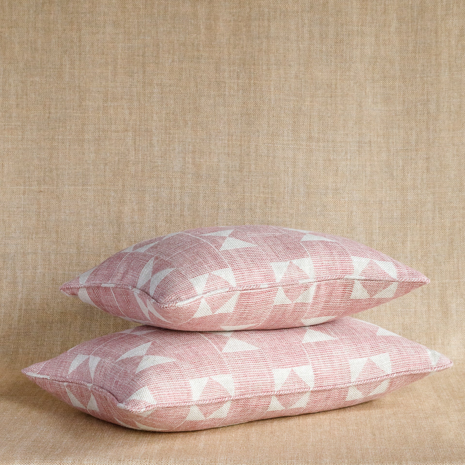 Oblong Cushion in Pink Flag