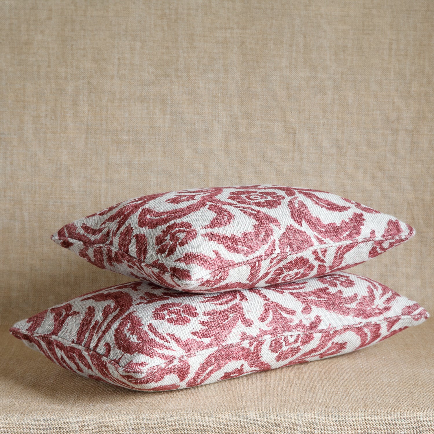 Oblong Cushion in Pink Marlborough