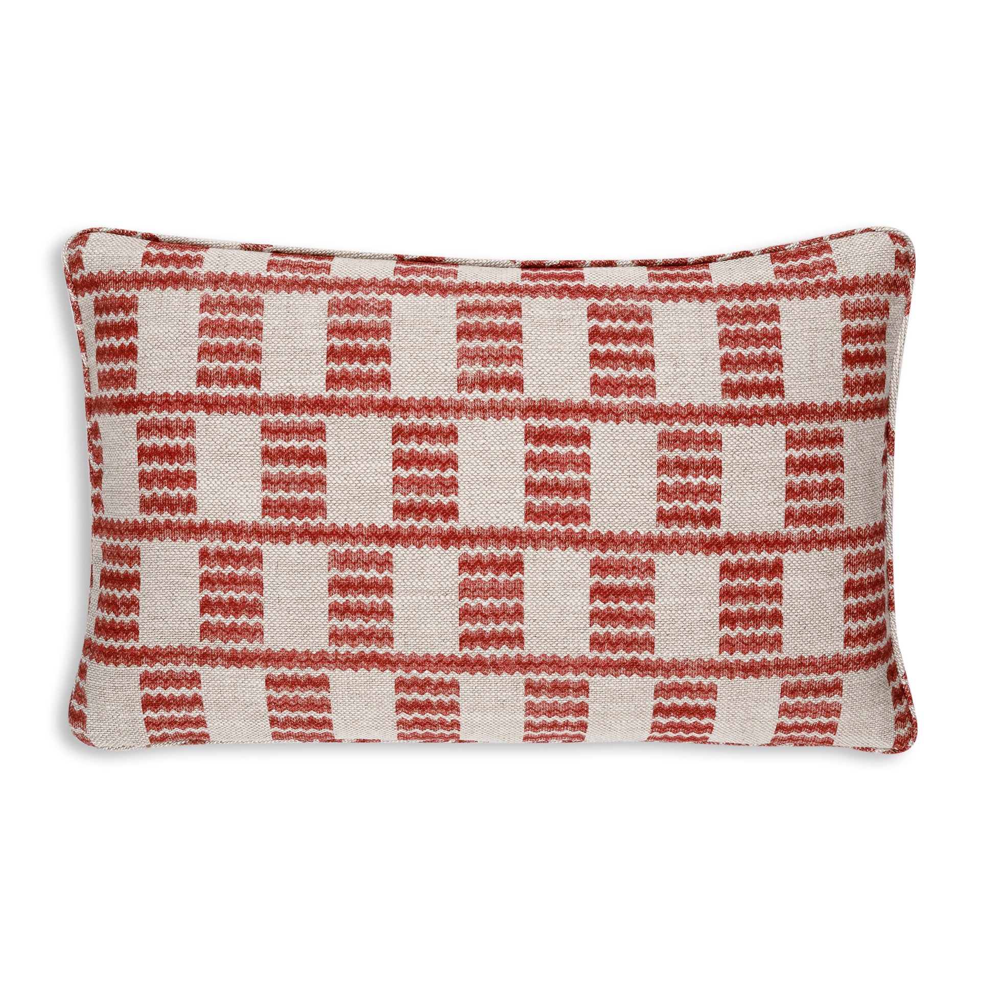 Oblong Cushion in Red Cove