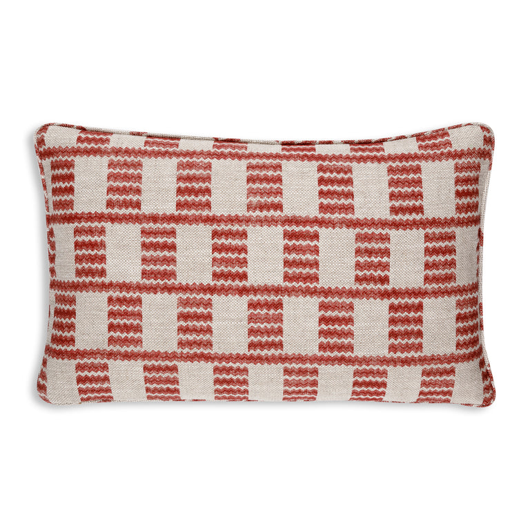 Oblong Cushion in Red Cove