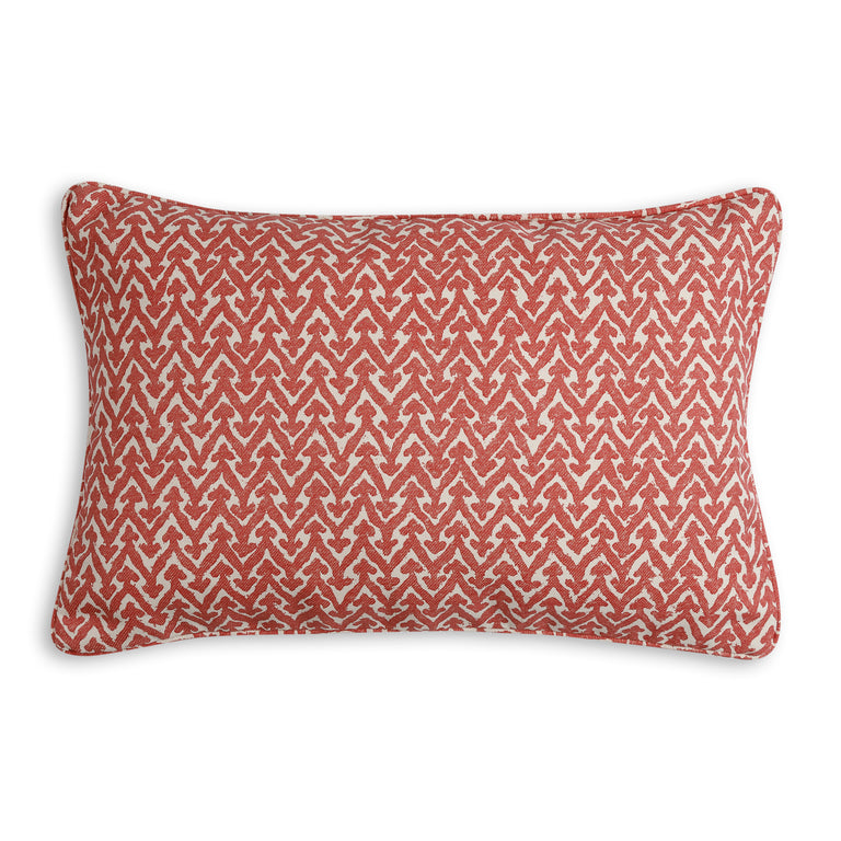 Oblong Outdoor Cushion in Red Rabanna