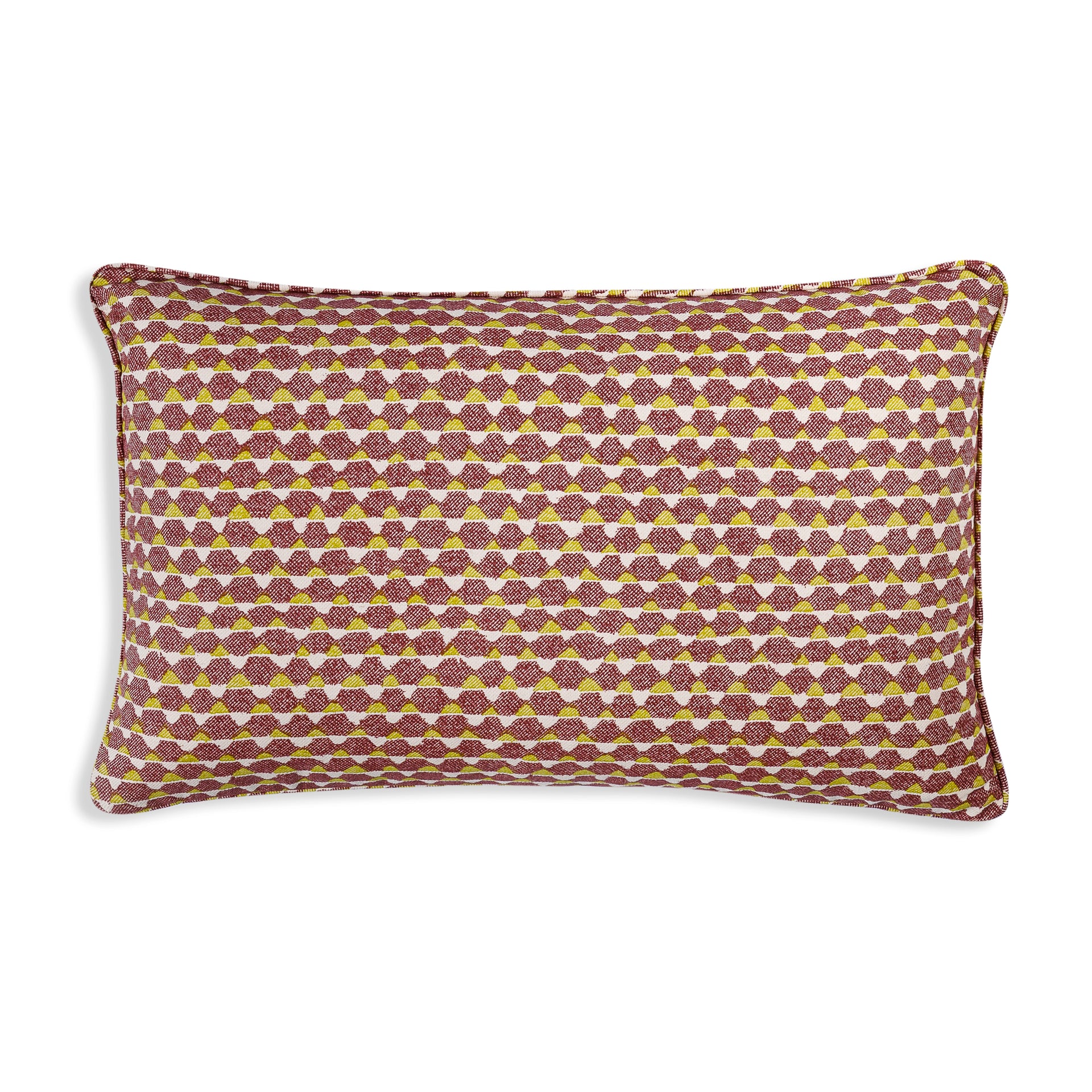 Oblong Cushion in Purple and Yellow Tara