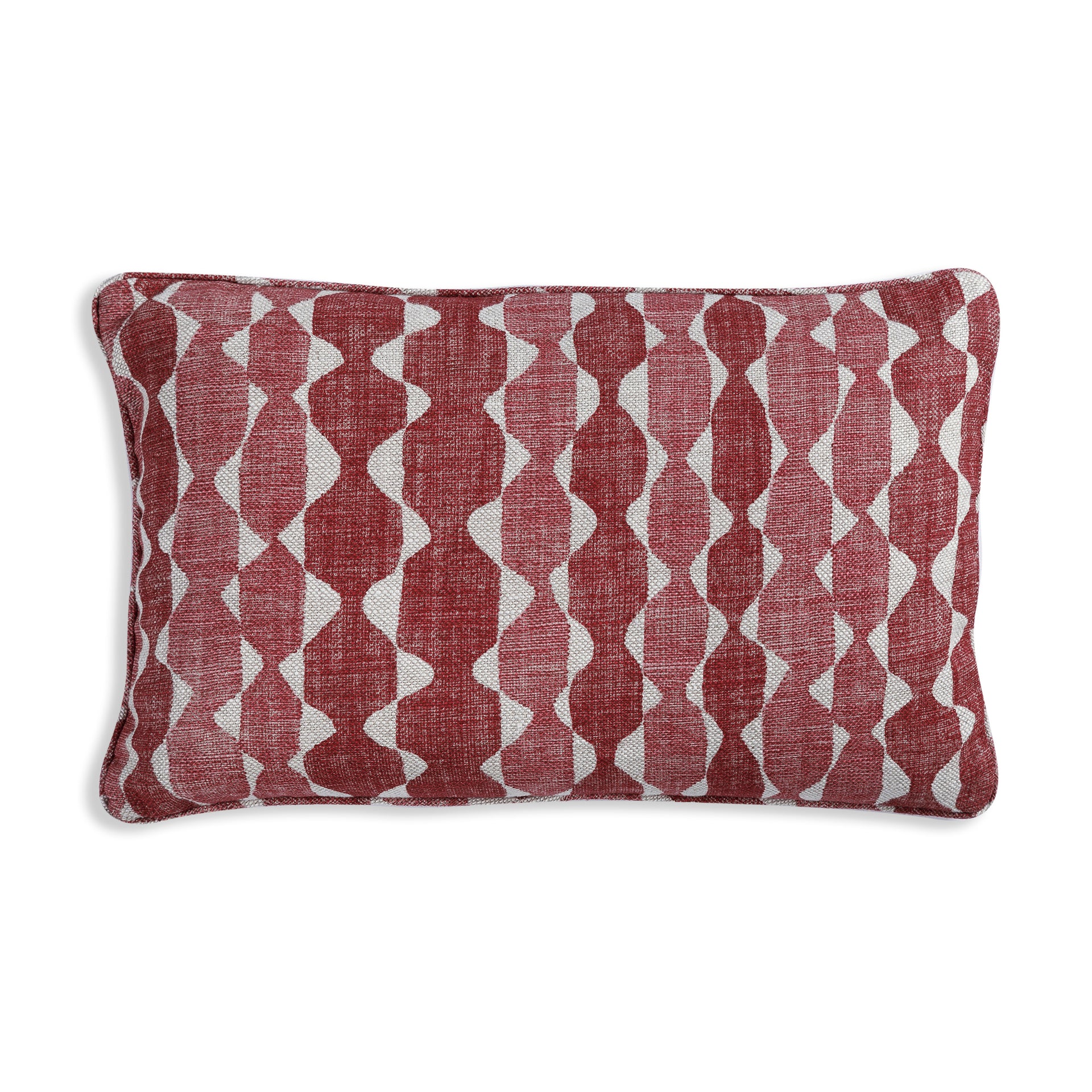 Oblong Cushion in Red Whittle