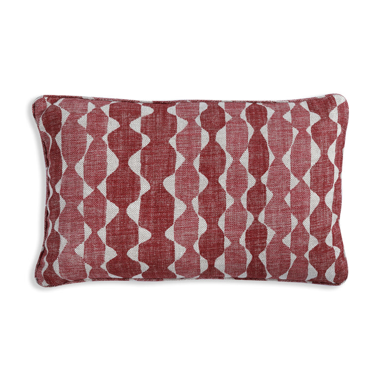 Oblong Cushion in Red Whittle