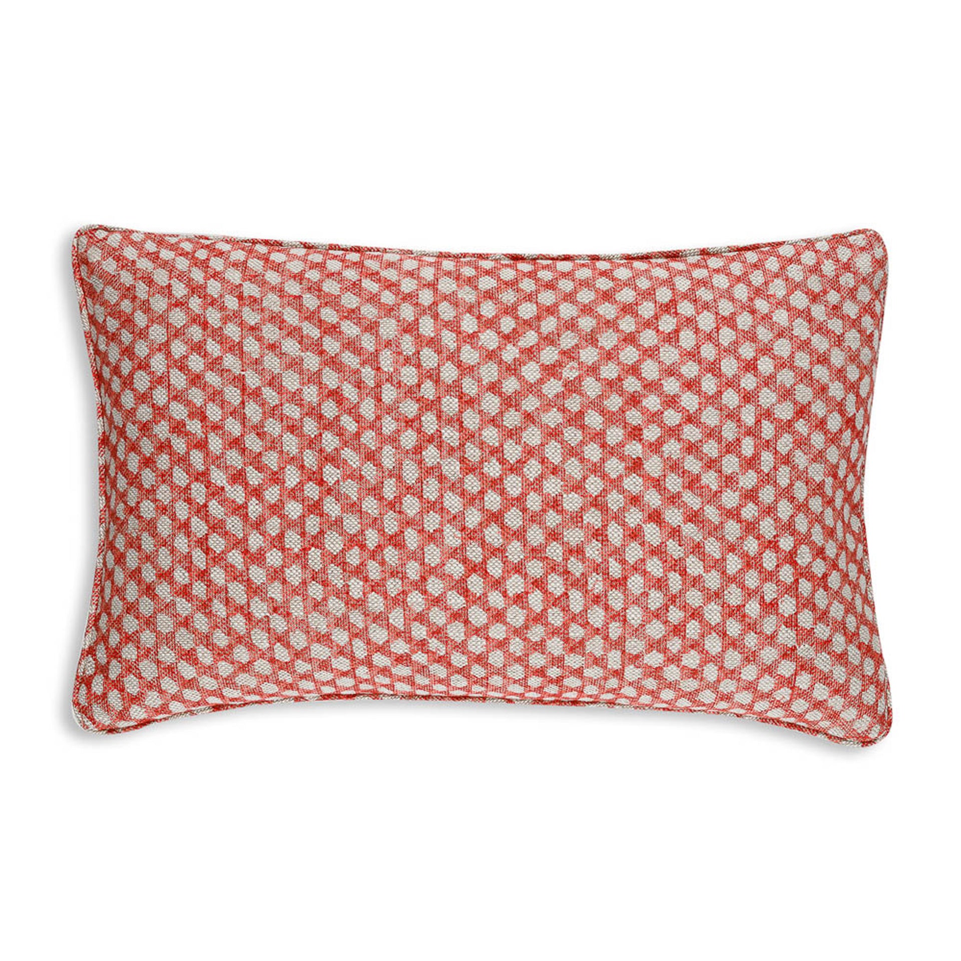 Oblong Cushion in Red Wicker