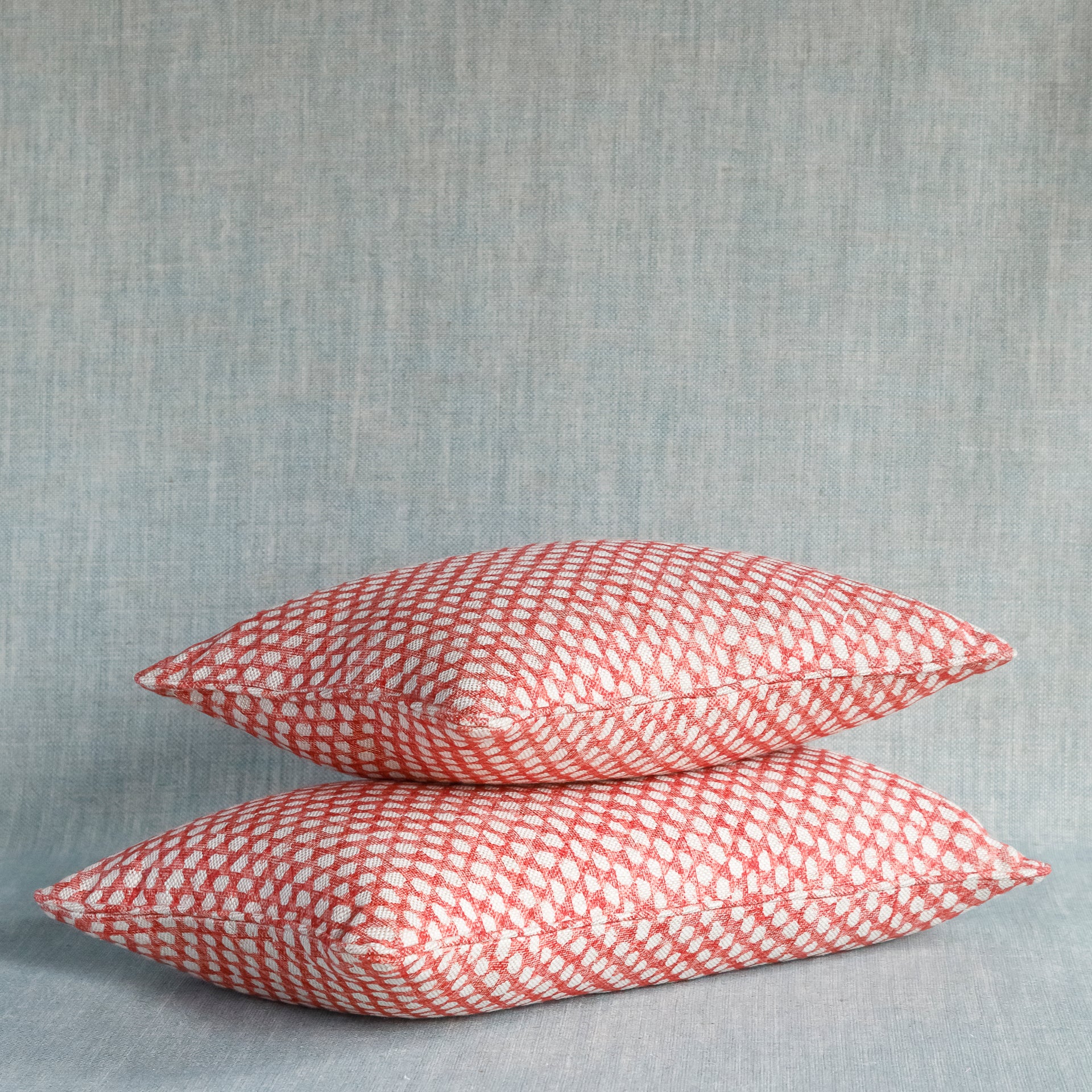 Oblong Cushion in Red Wicker