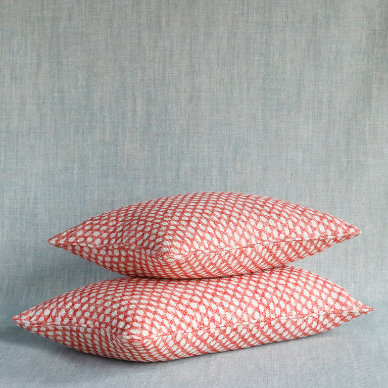 Oblong Cushion in Red Wicker