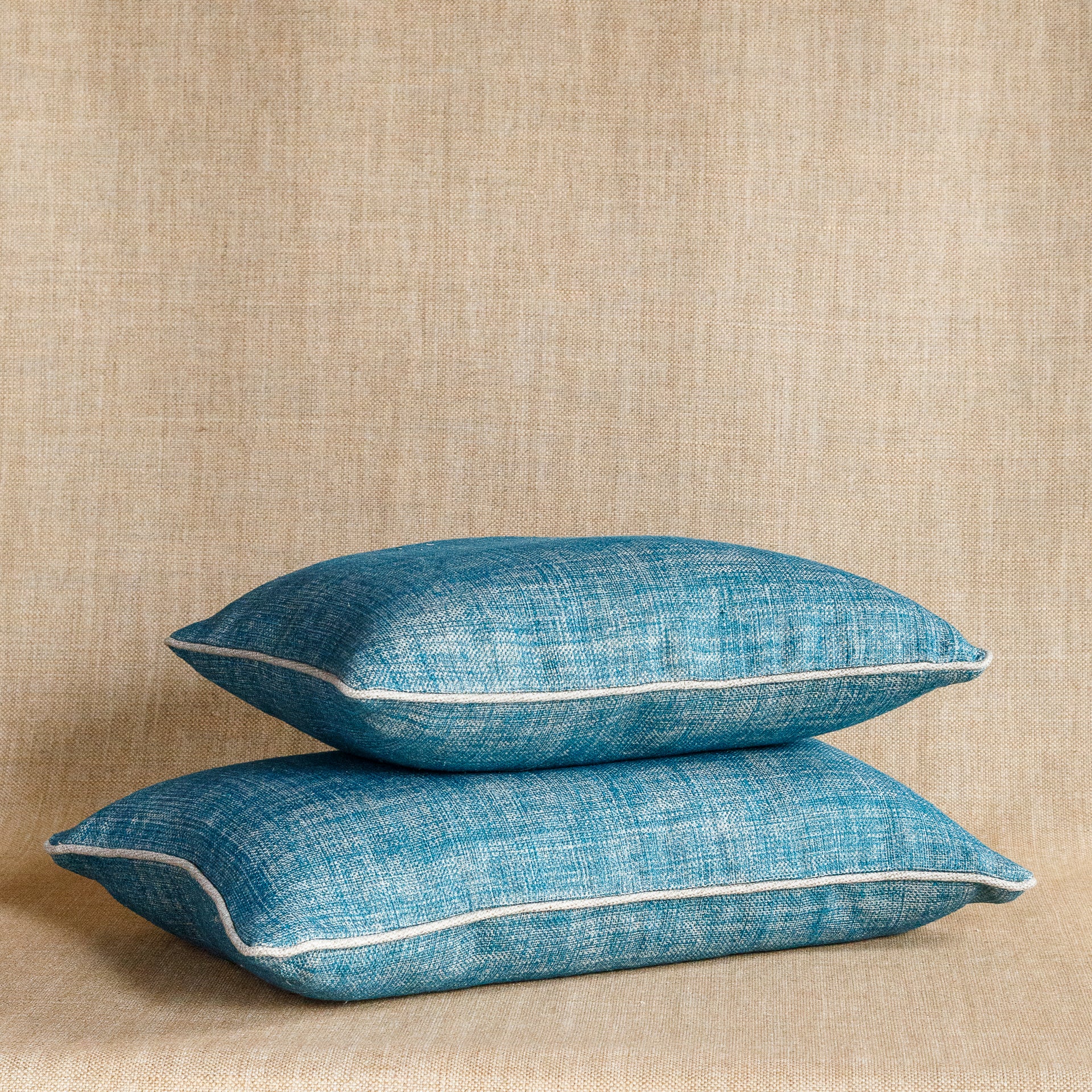 Oblong Cushion in Suede Shoes