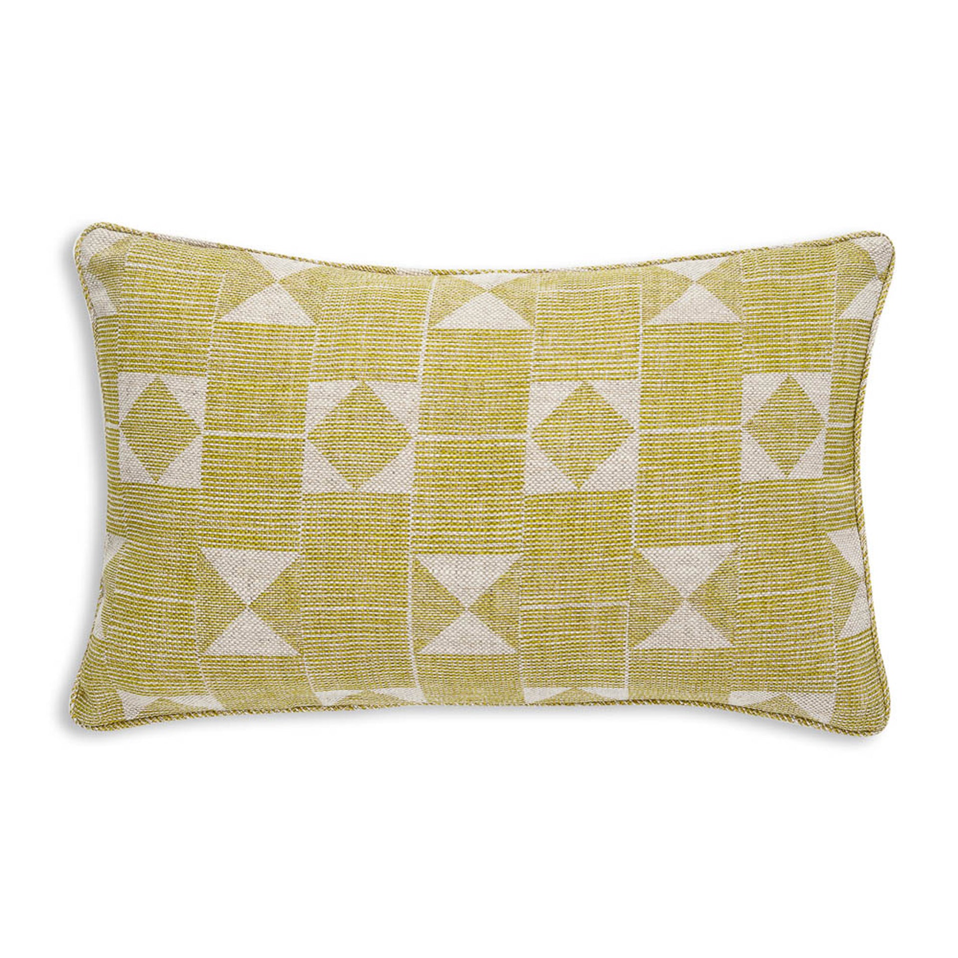 Oblong Cushion in Yellow Flag