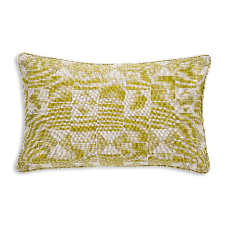 Oblong Cushion in Yellow Flag