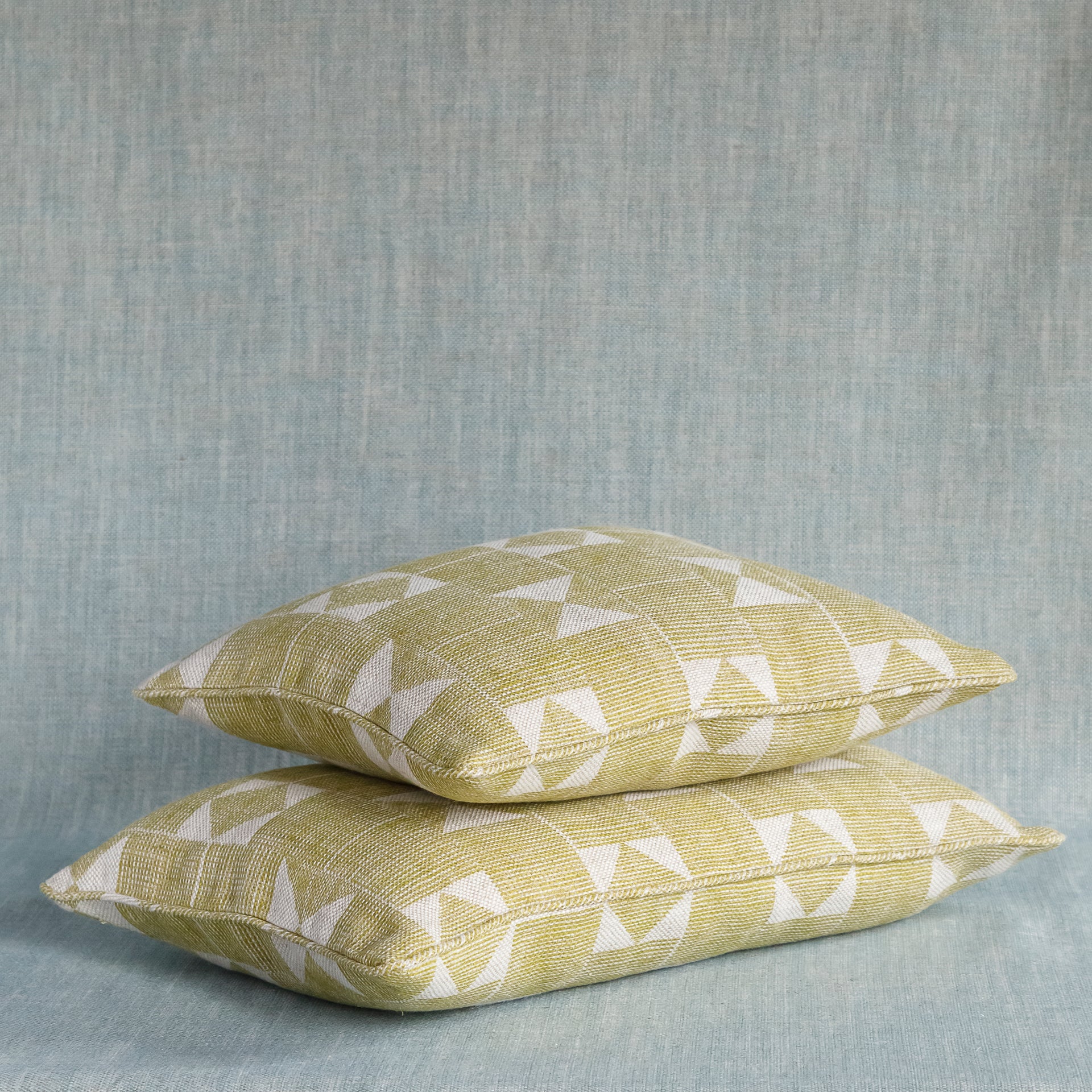 Oblong Cushion in Yellow Flag