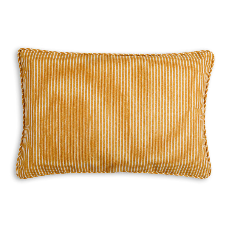 Oblong Outdoor Cushion in Yellow Poulton Stripe