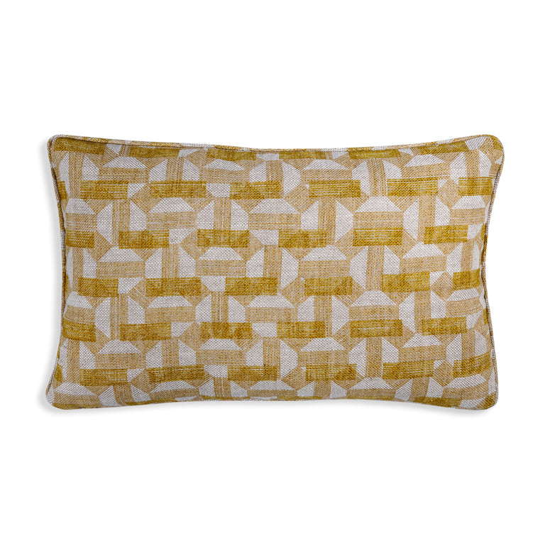 Oblong Cushion in Yellow Salina
