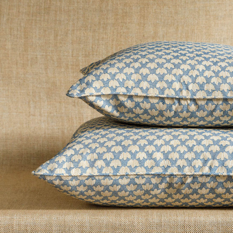 Square Cushion in Blue Eythorne