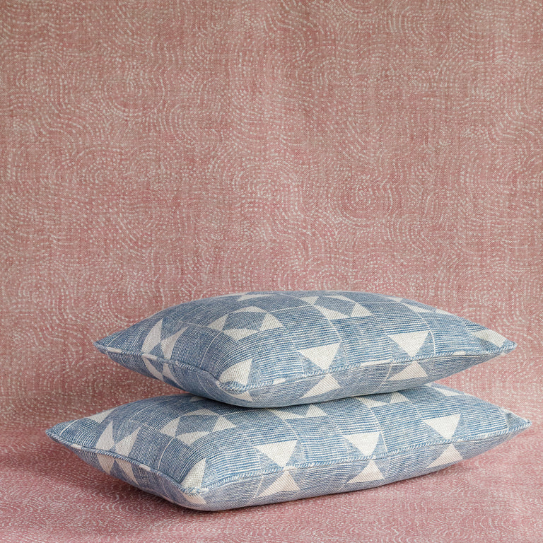 Square Cushion in Blue Flag