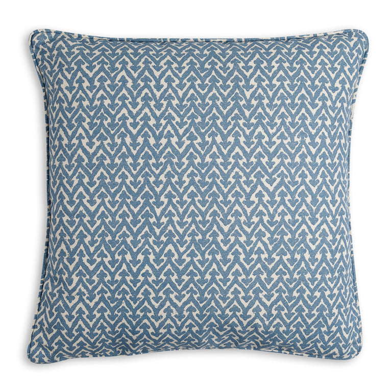 Square Outdoor Cushion in Blue Rabanna