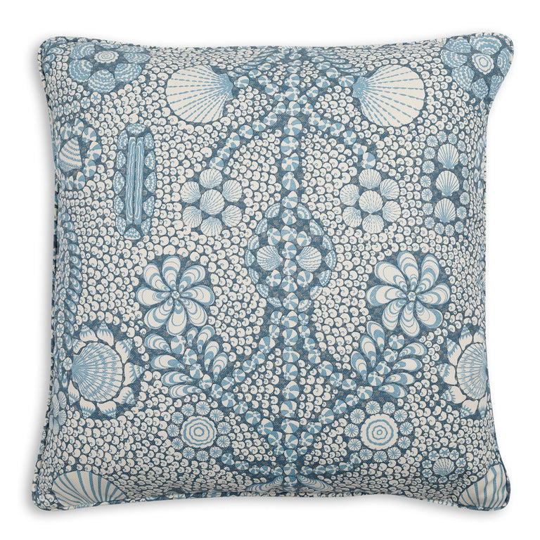 Square Outdoor Cushion in Blue Shell Grotto