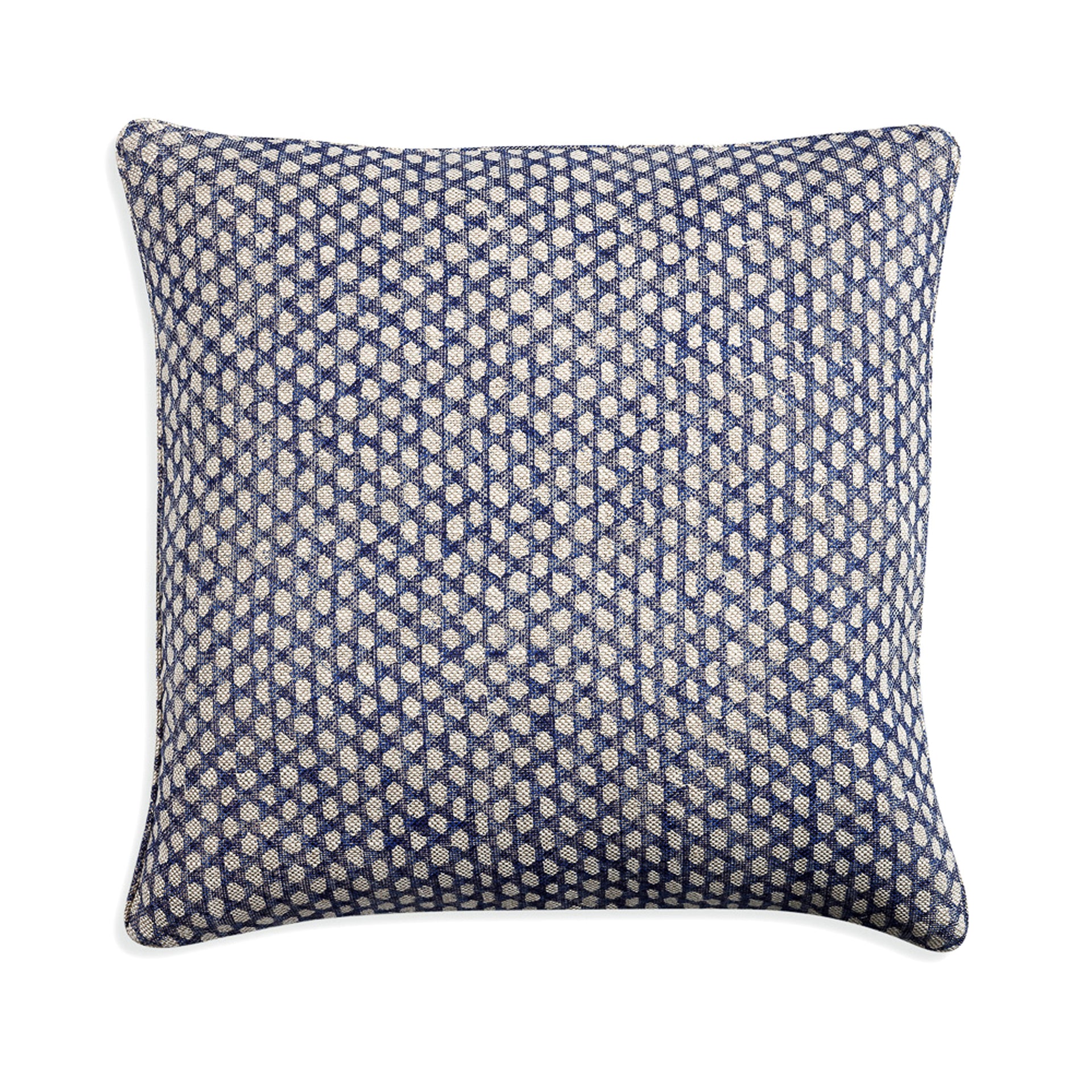 Square Cushion in Blue Wicker