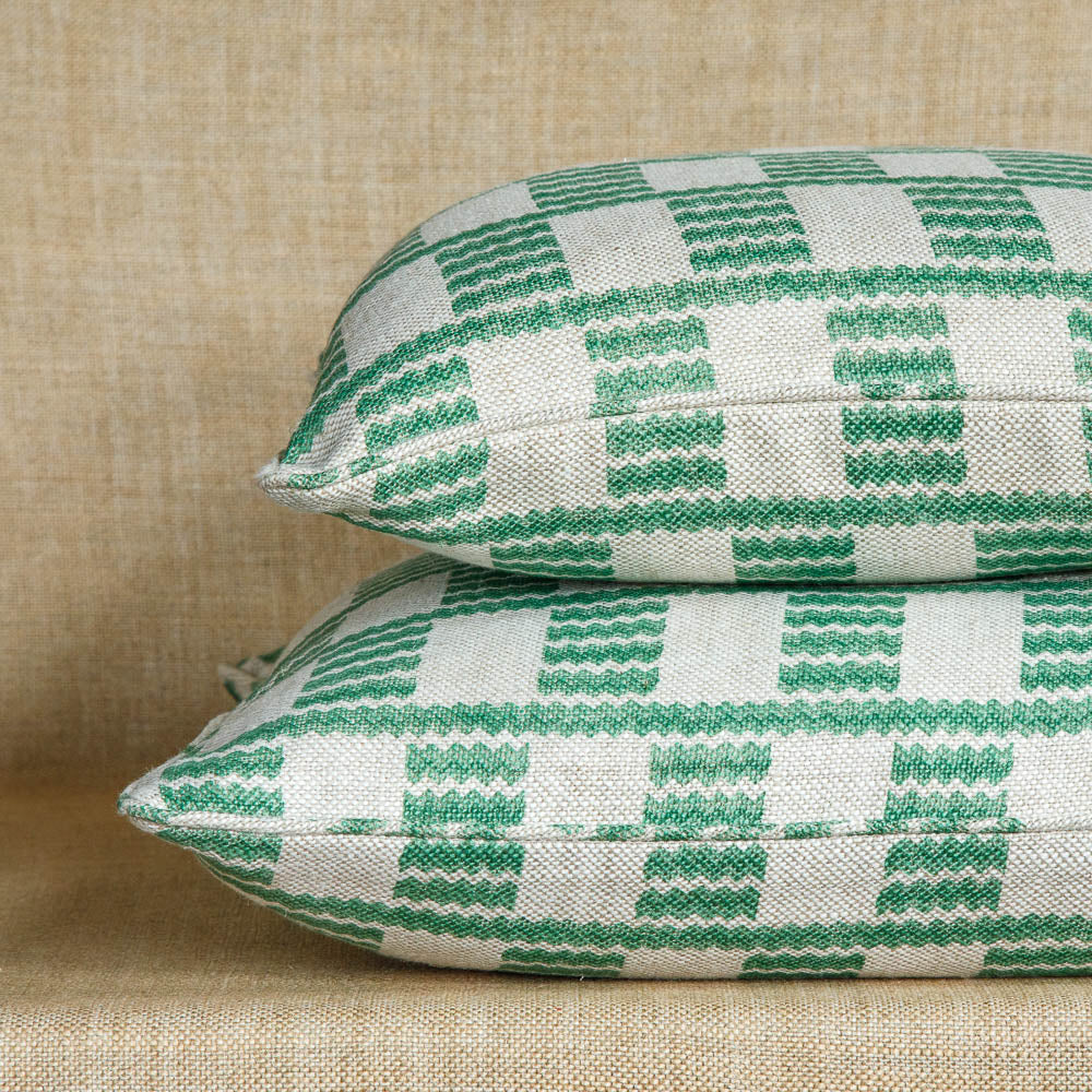 Square Cushion in Green Cove