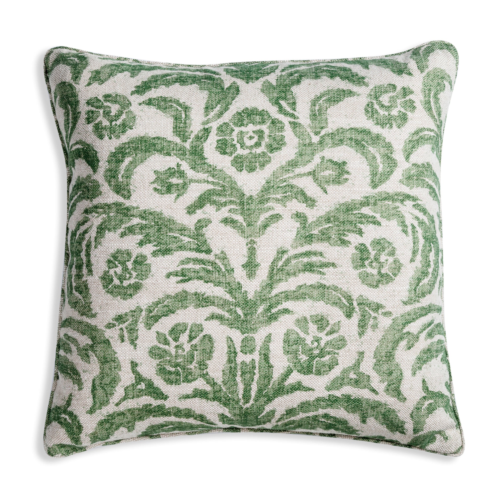 Square Cushion in Green Marlborough