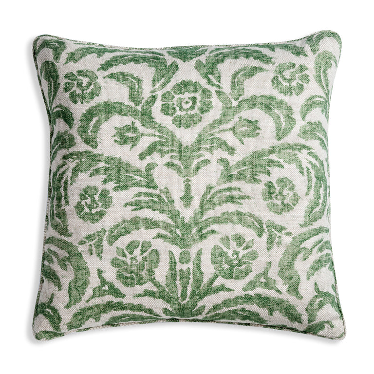 Square Cushion in Green Marlborough