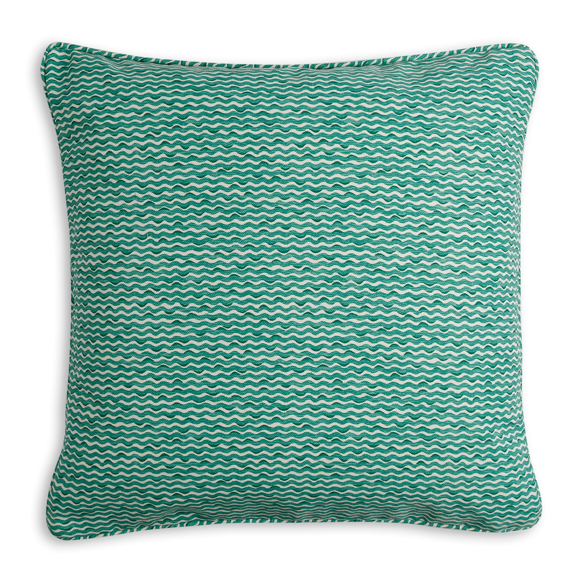 Square Outdoor Cushion in Green Popple