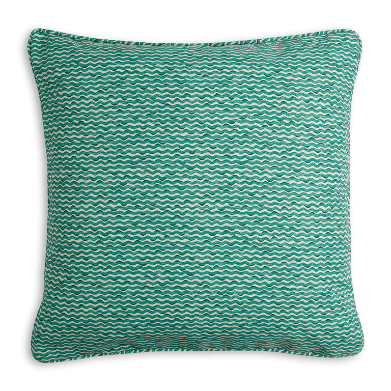 Square Outdoor Cushion in Green Popple