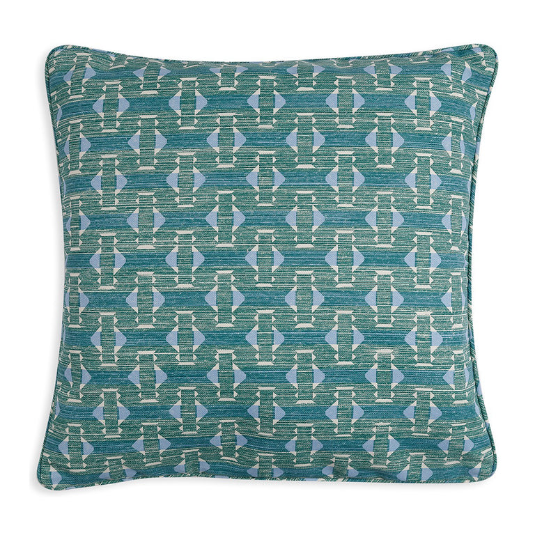 Square Outdoor Cushion in Green Sicily