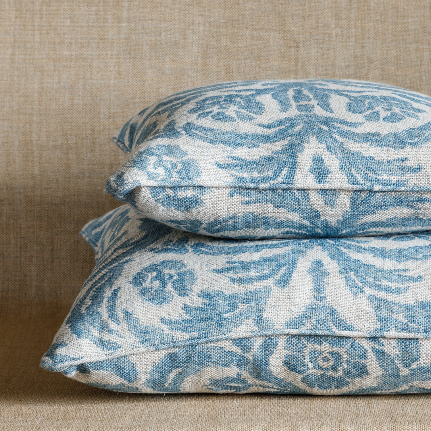 Square Cushion in Light Blue Marlborough