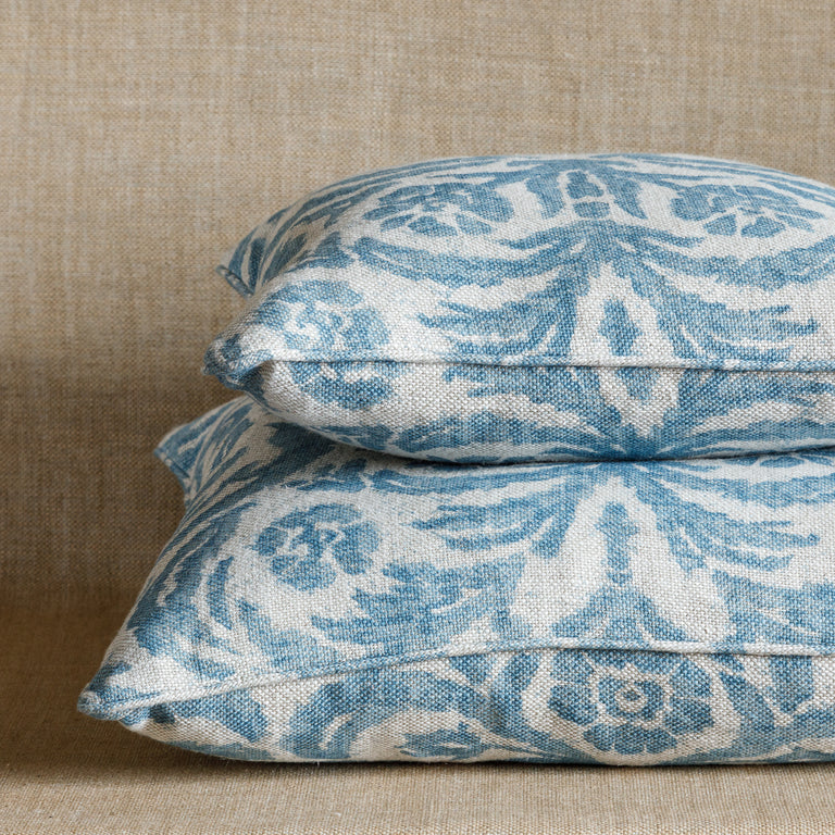Square Cushion in Light Blue Marlborough
