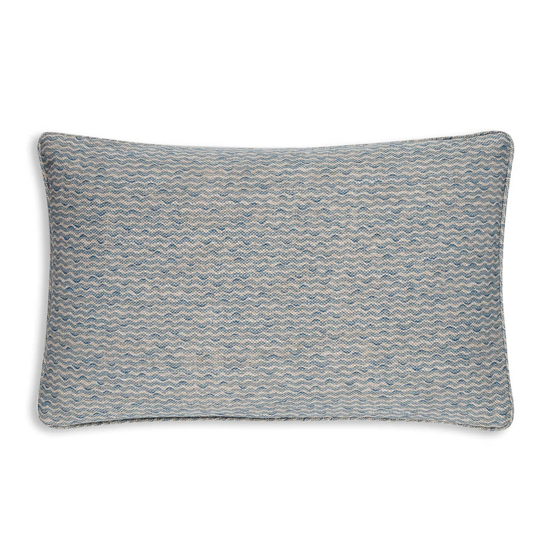 Oblong Cushion in Light Blue Popple
