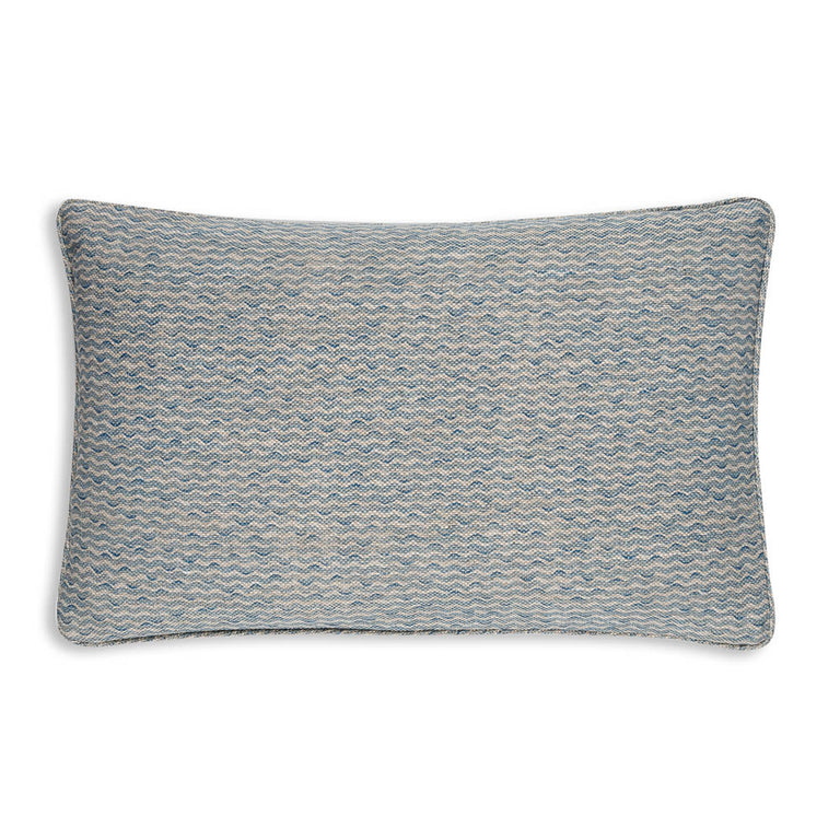 Oblong Cushion in Light Blue Popple