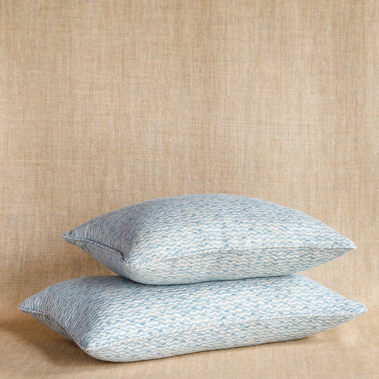Square Cushion in Light Blue Popple