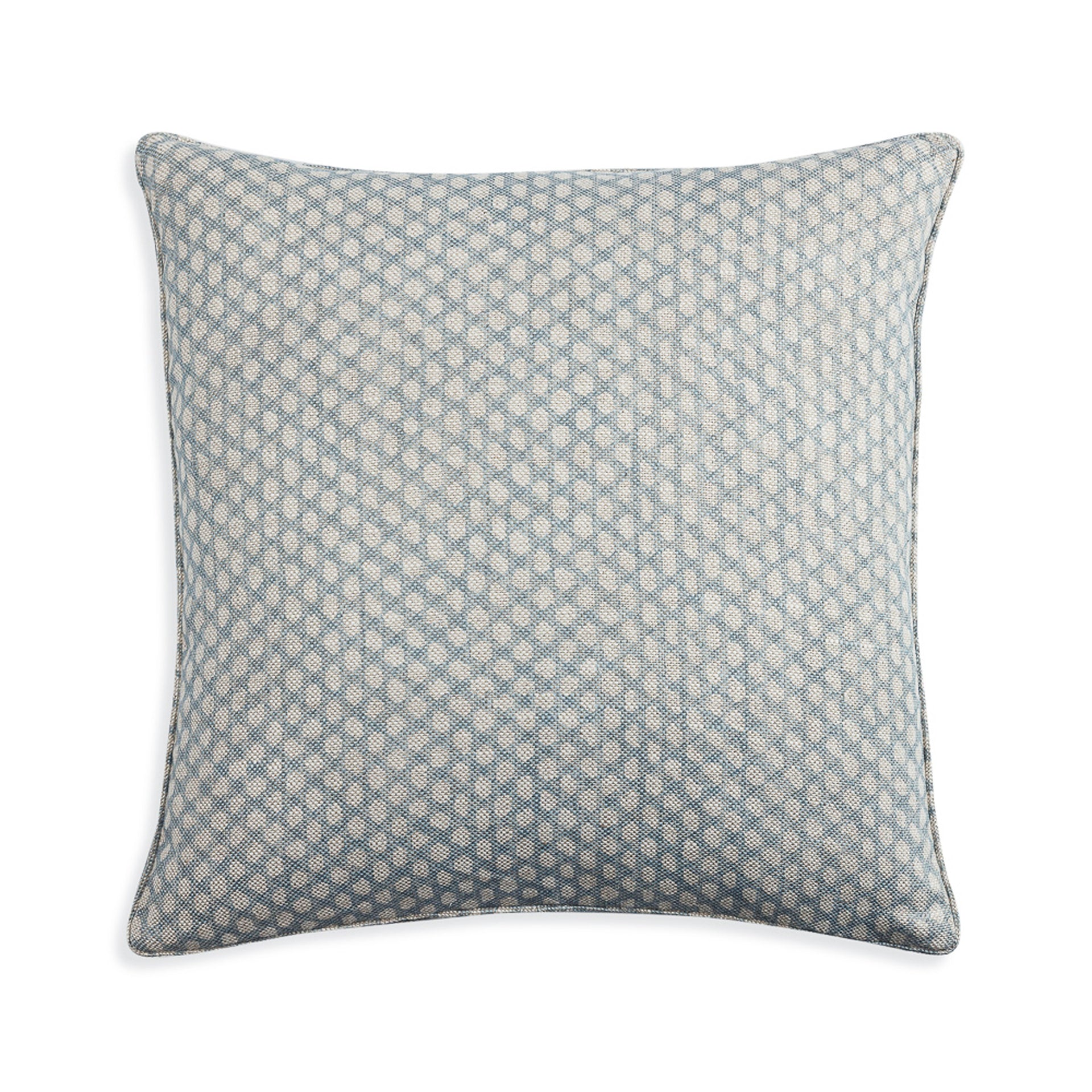 Square Cushion in Light Blue Wicker