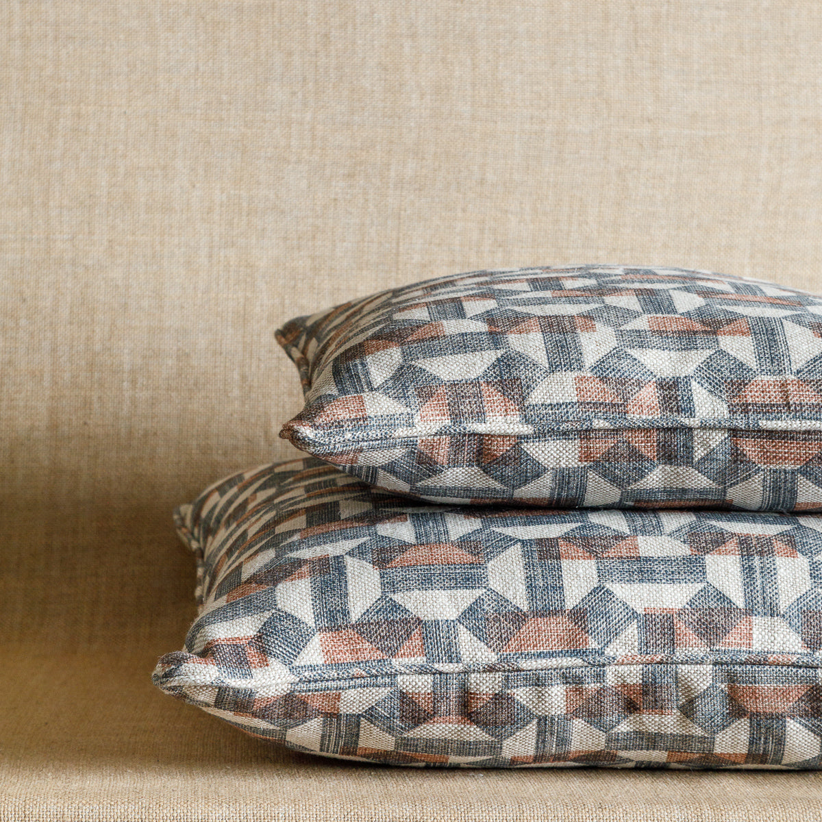Square Cushion in Neutral Salina