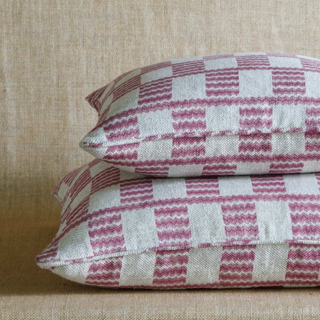 Square Cushion in Pink Cove