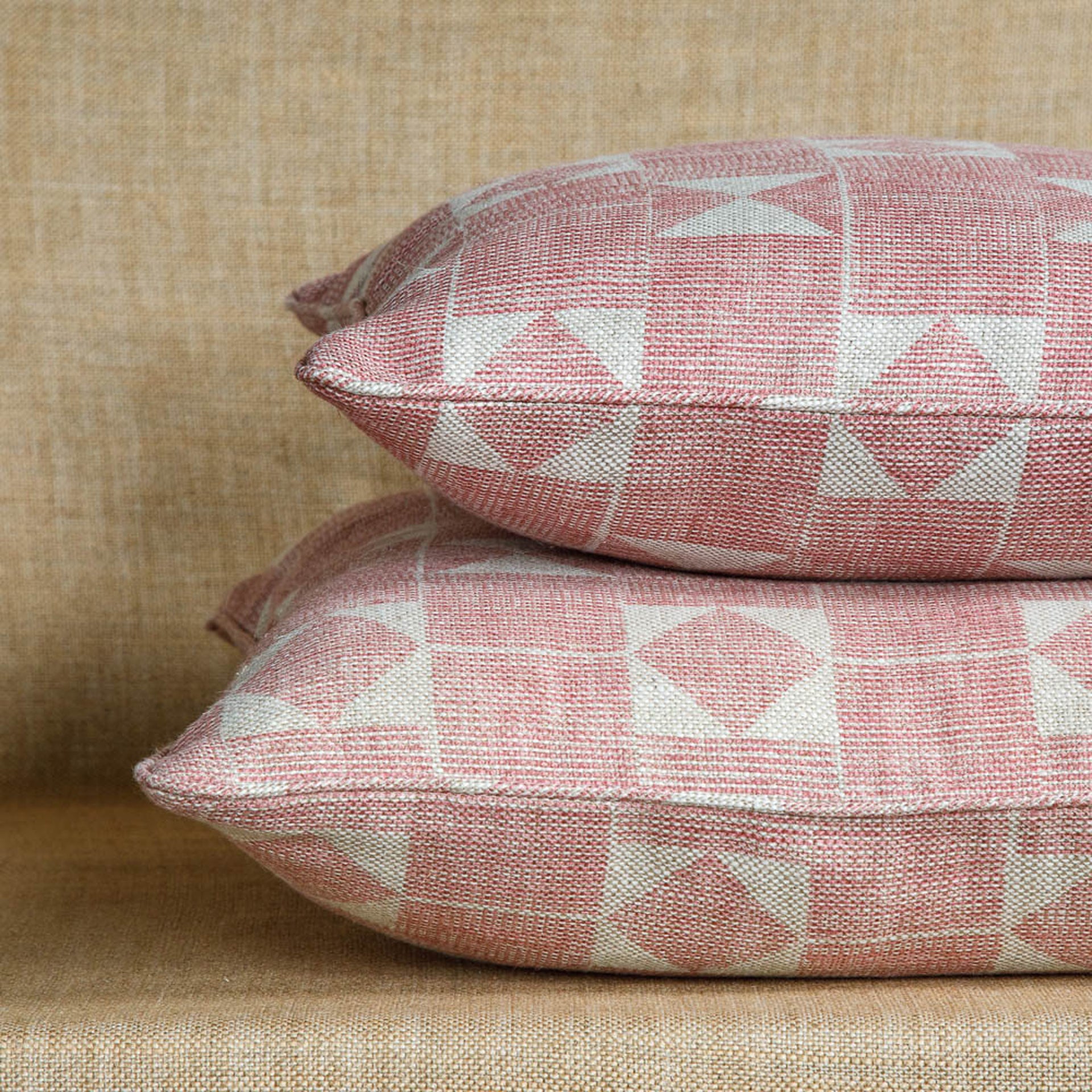Square Cushion in Pink Flag